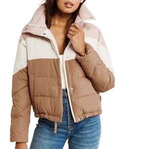 Abercrombie & Fitch Colorblock Mini Puffer